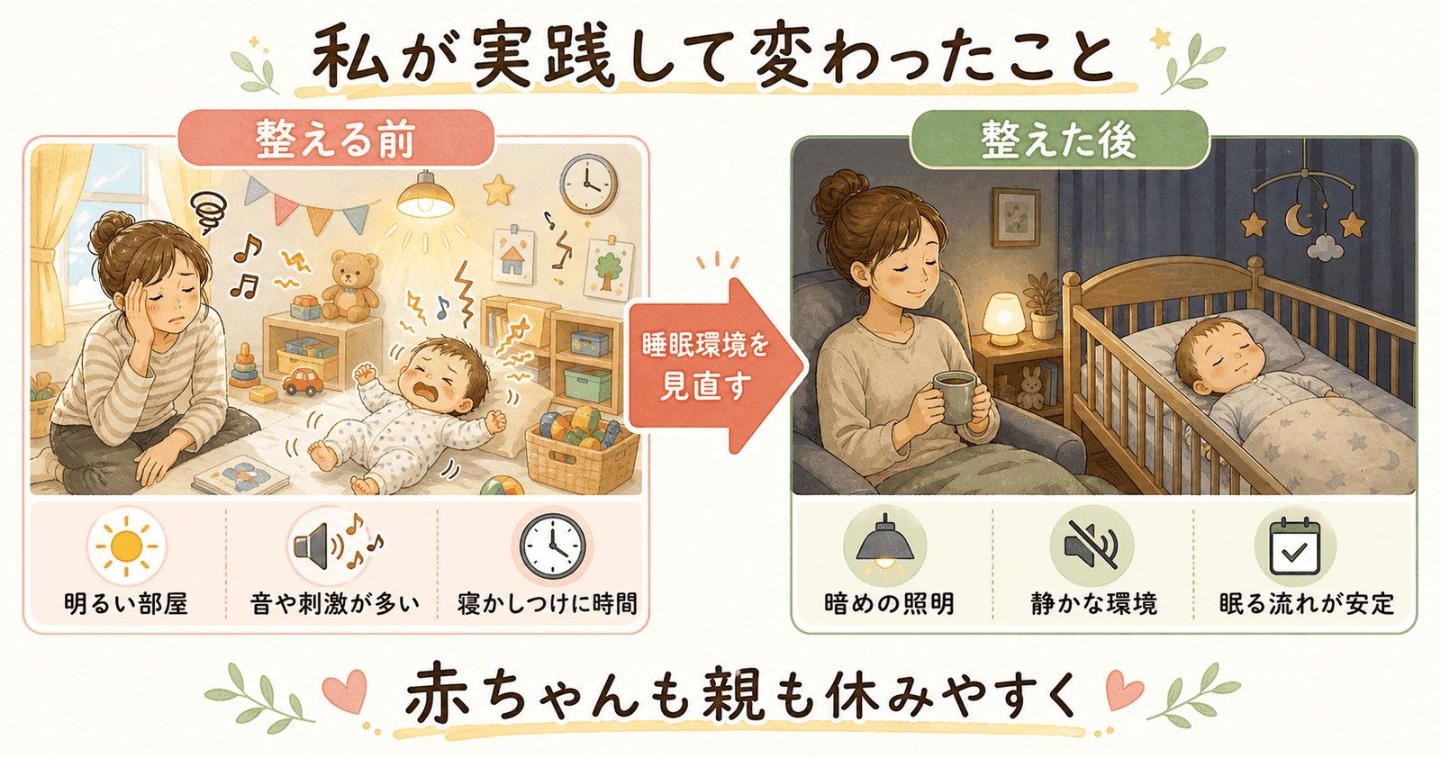 私が実践して変わったことの図解