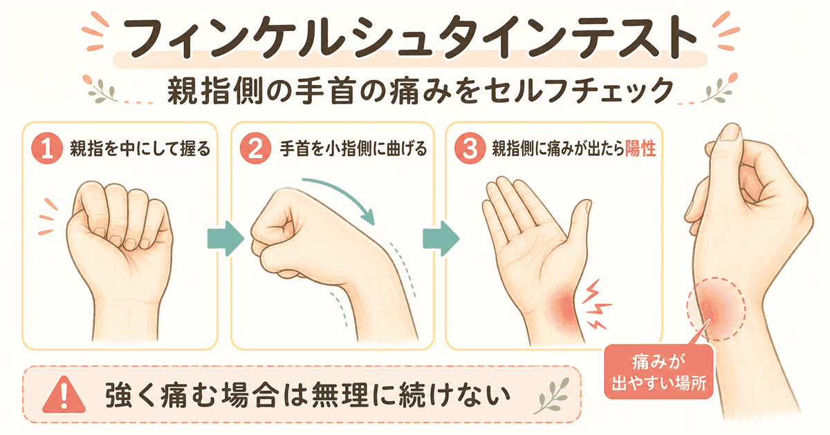 セルフチェック：フィンケルシュタインテストのやり方