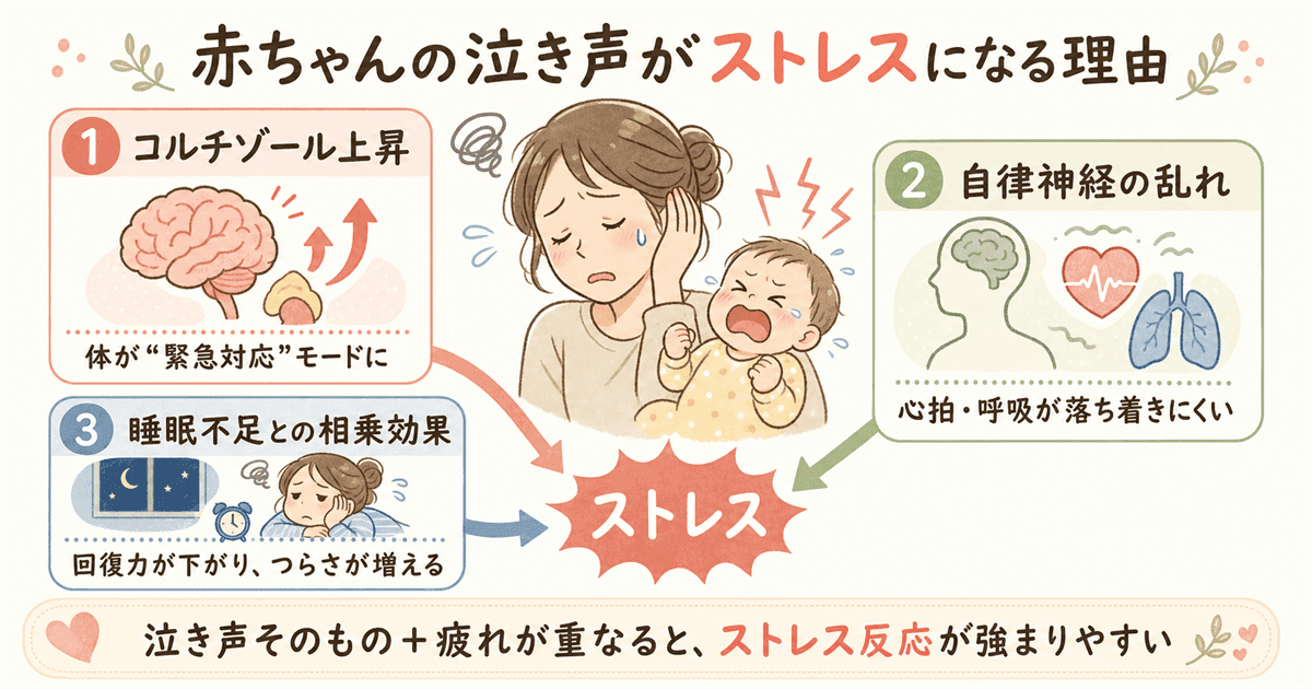 赤ちゃんの泣き声がストレスになる理由