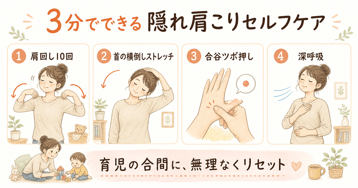 3分でできる隠れ肩こりセルフケアルーティン