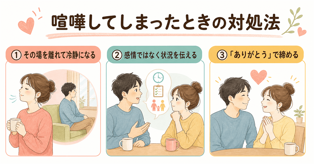 喧嘩してしまったときの対処法