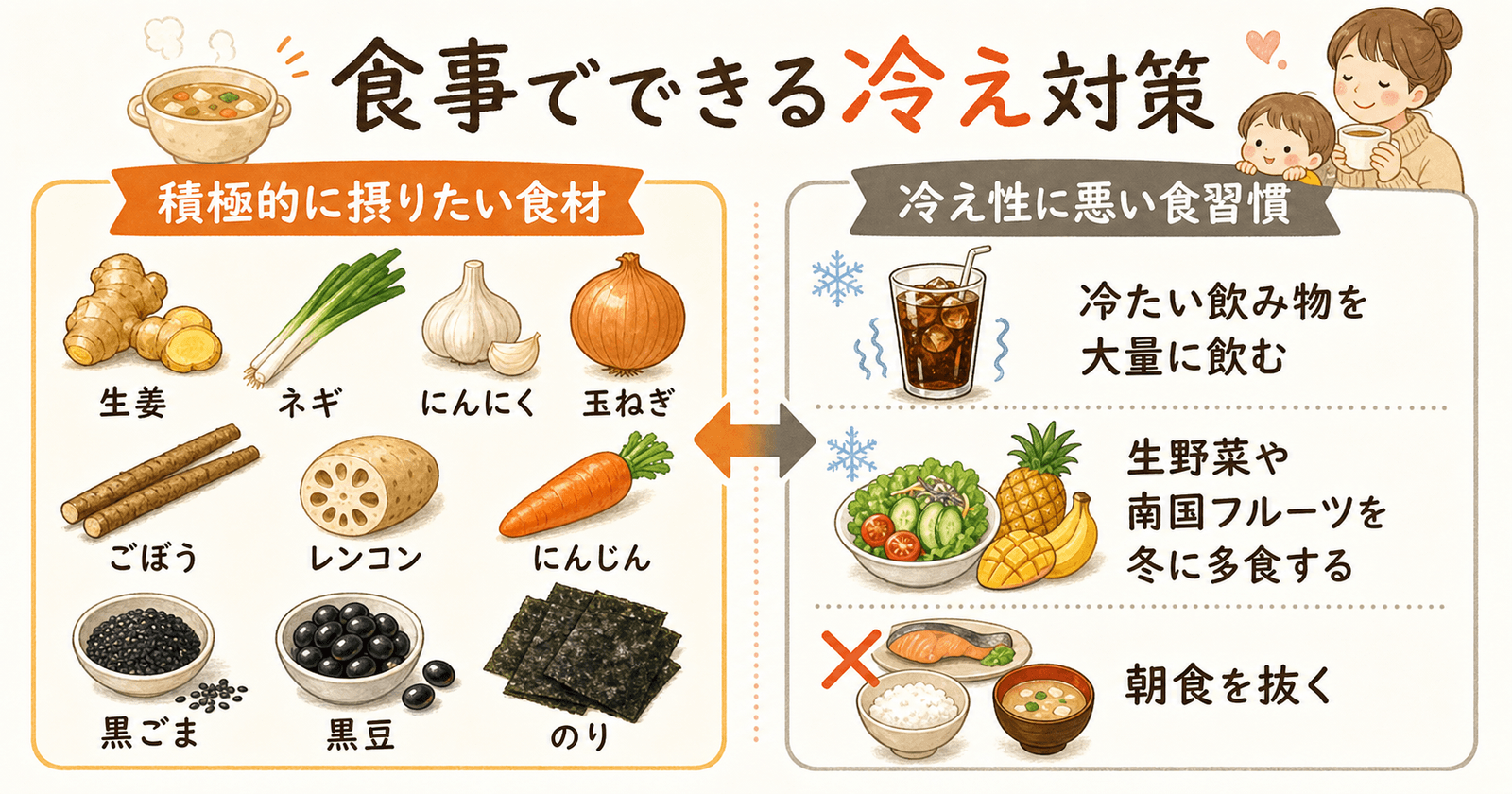 食事でできる冷え対策
