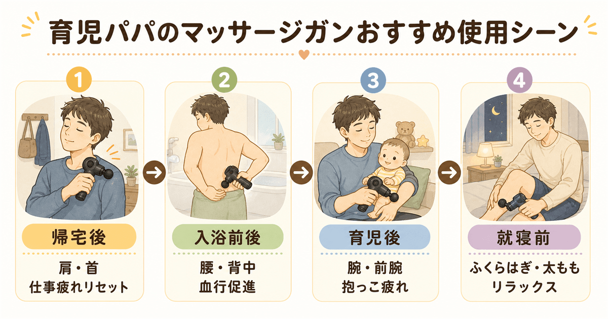 育児パパのおすすめ使用シーン