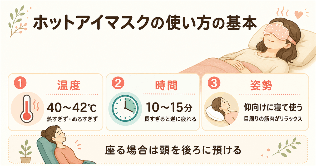 ホットアイマスクの使い方の基本