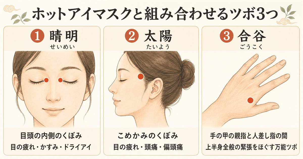 効果を高めるツボとの組み合わせ3つ