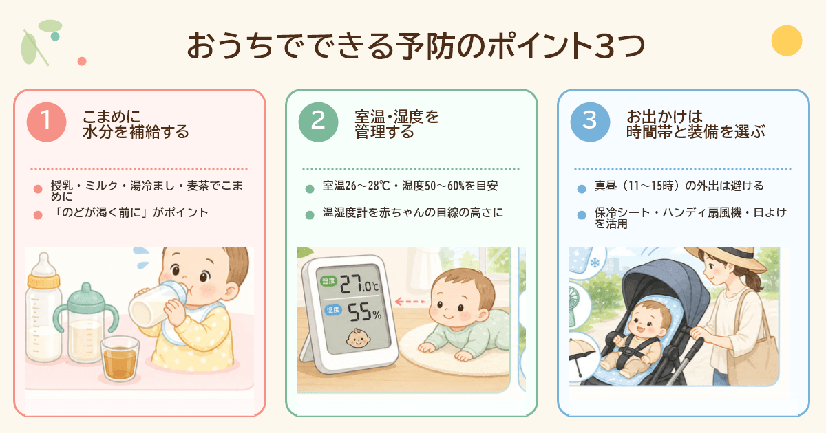 おうちでできる予防3つのポイント