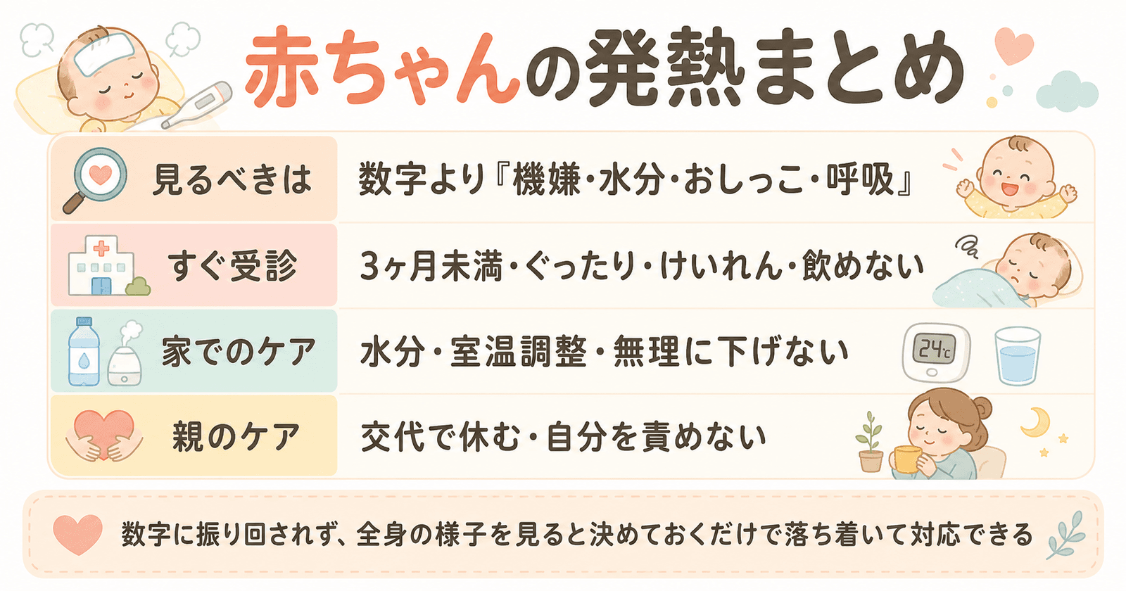 赤ちゃんの発熱まとめ