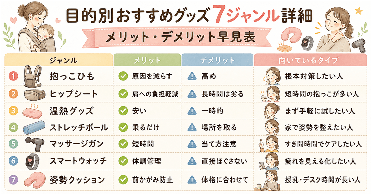 目的別おすすめグッズ7ジャンル詳細