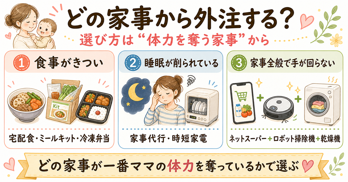 どの家事から外注する？選び方