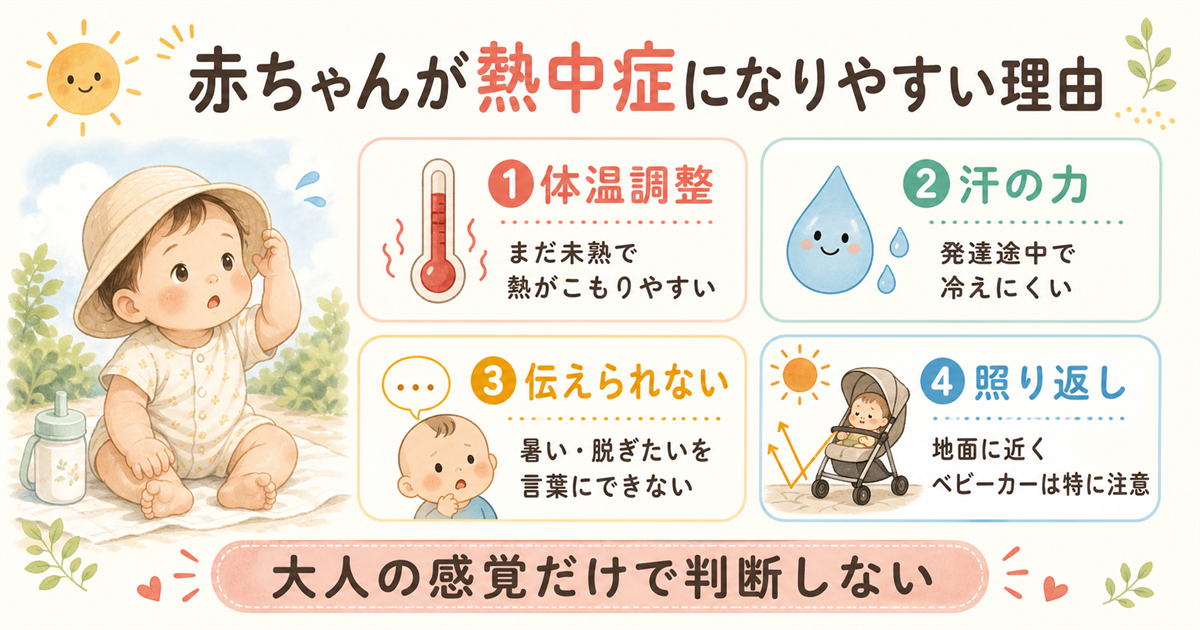 なぜ赤ちゃんは熱中症になりやすいのか