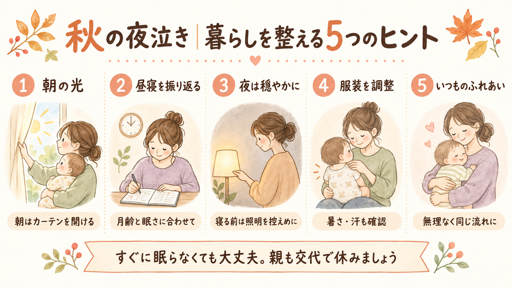 秋の夜泣きで家でできる5つの整え方